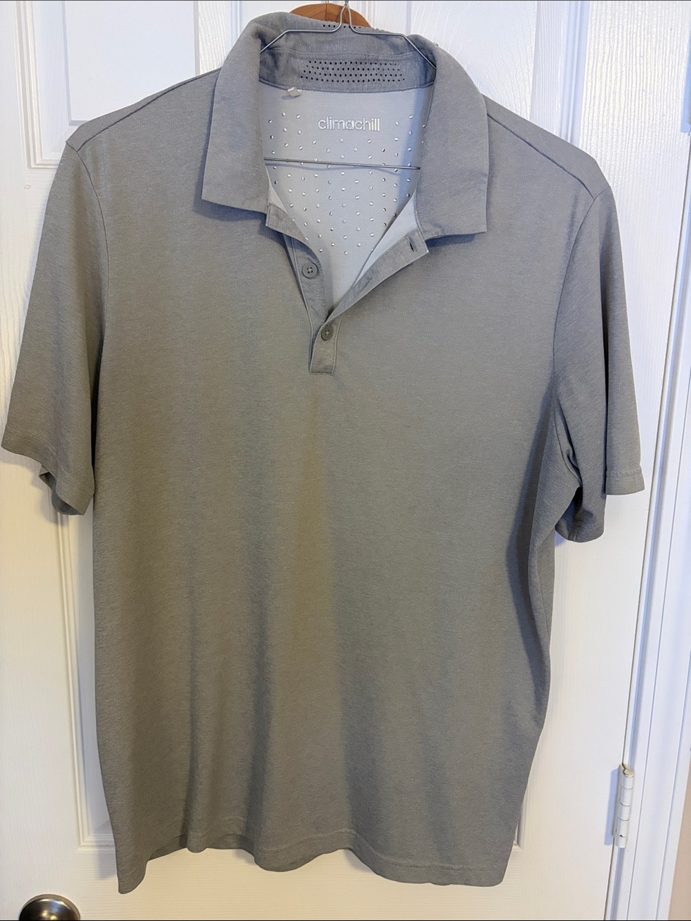 adidas Gray Climacool Mens Polo Shirt